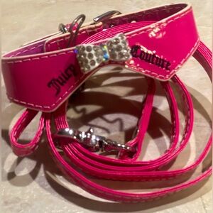 Rhinestone collar/leash set
